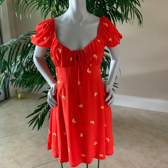 Astr The Label Nancy Dress - Atomic Orange - Picture 5 of 16